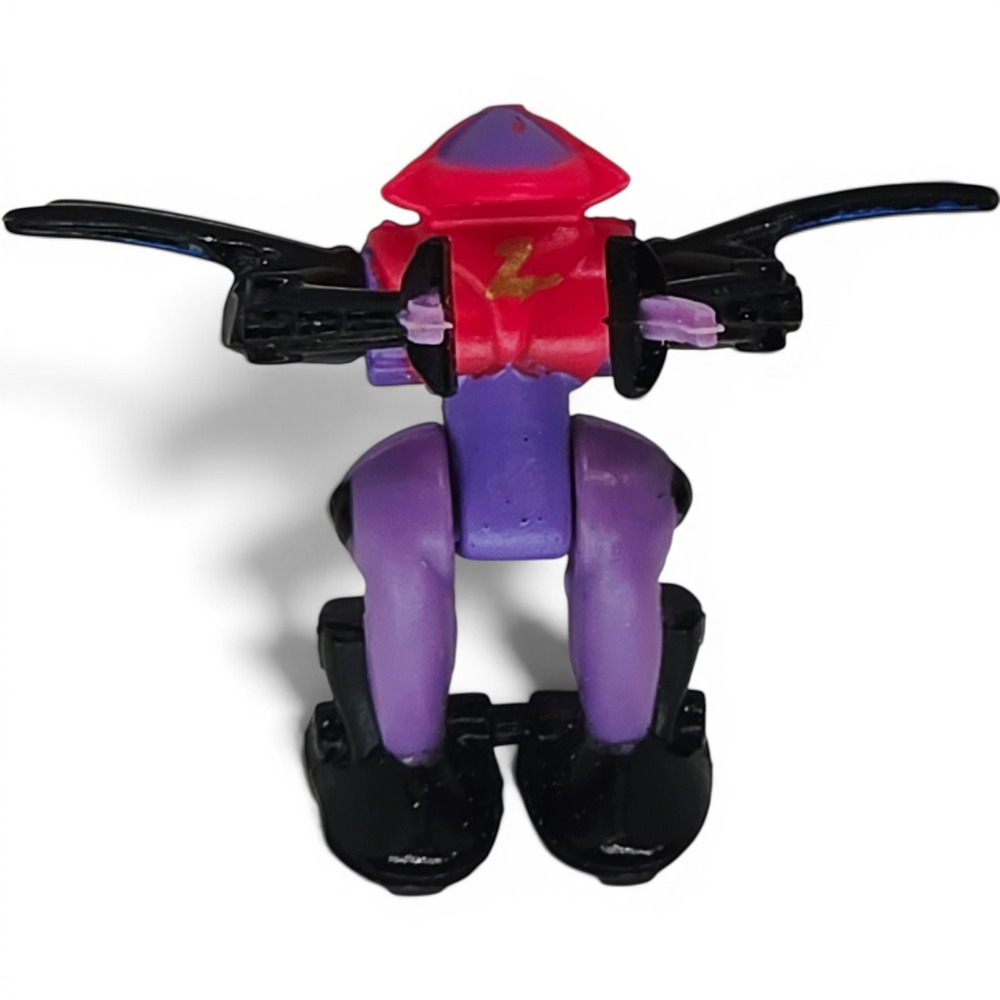 Vintage 1994 Galoob Mini Z-Bots Wingzing Divebom Purple Red Robot Figure 1 inch - Picture 4 of 4